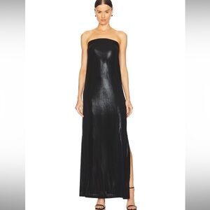 $190 msrp NWT Norma Kamali strapless tailored side slit dress xs 34 revolve
